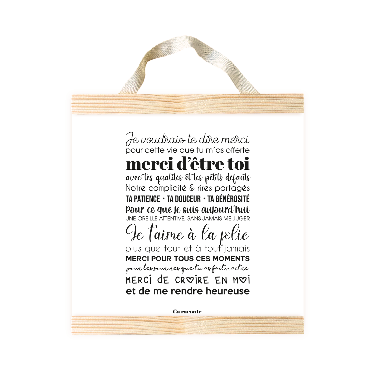 JE VOUDRAIS TE DIRE MERCI (25x25) - Poster