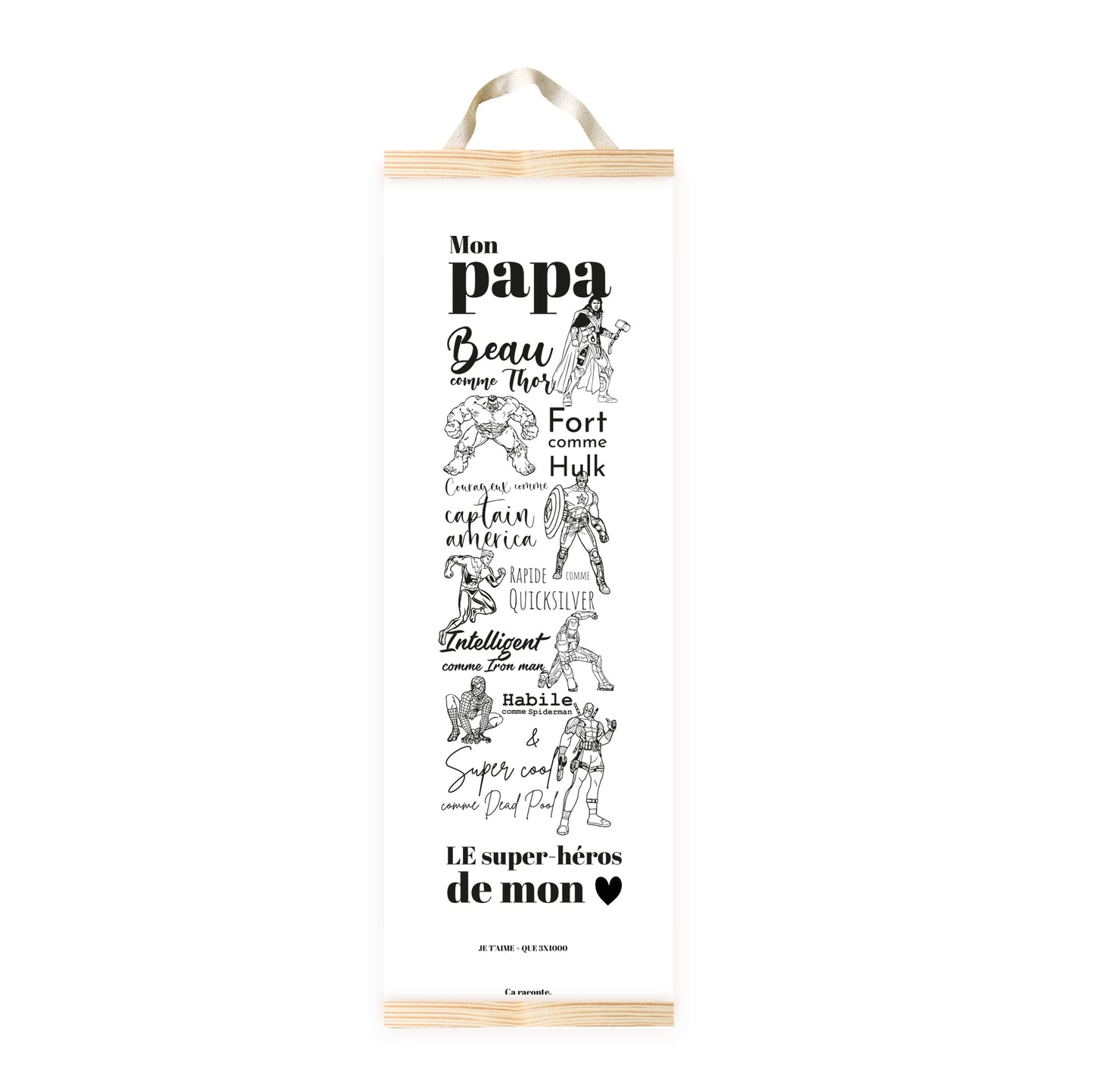 MON PAPA MARVEL (25x75) - Poster