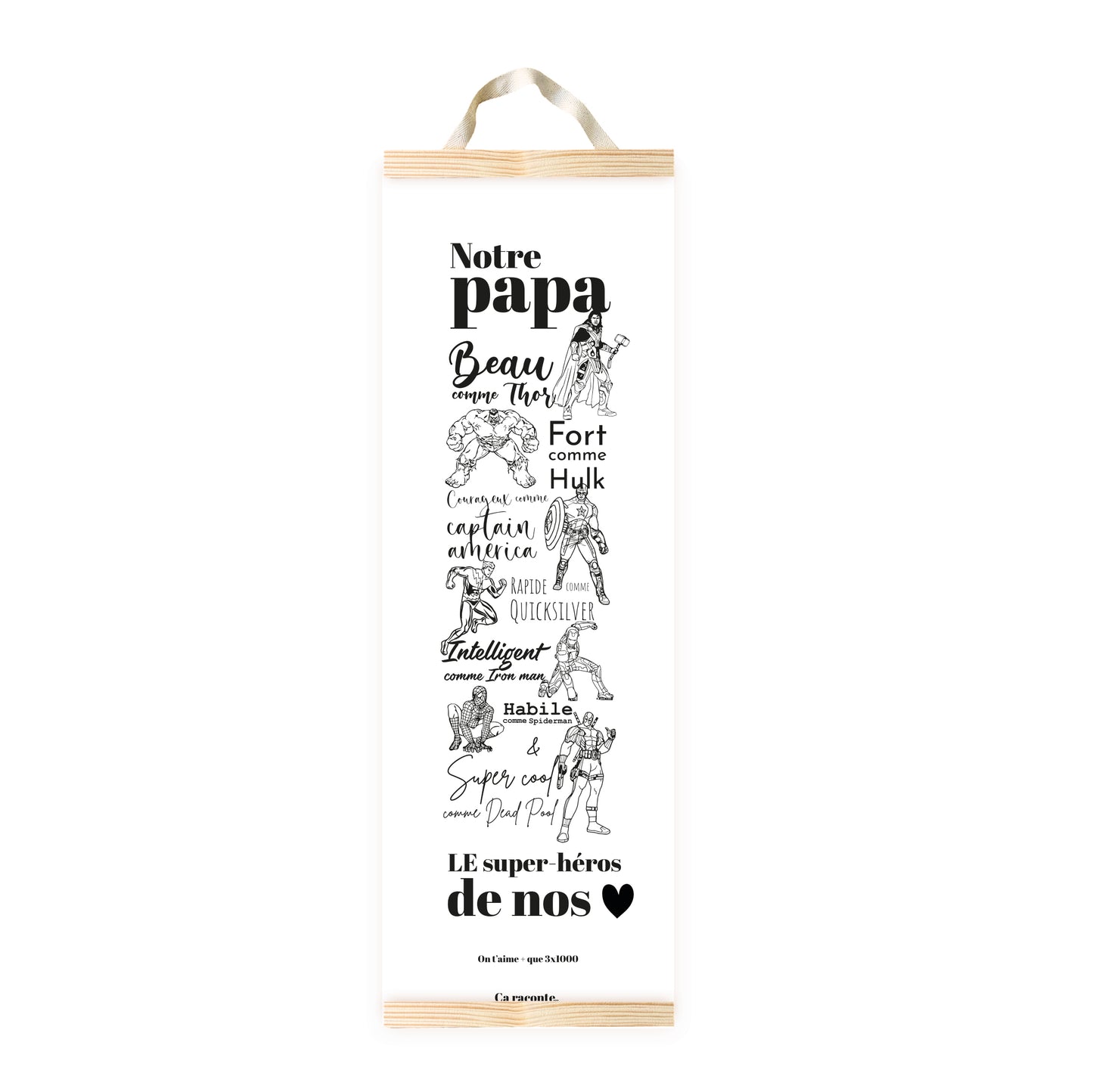 NOTRE PAPA MARVEL (25x75) - Poster