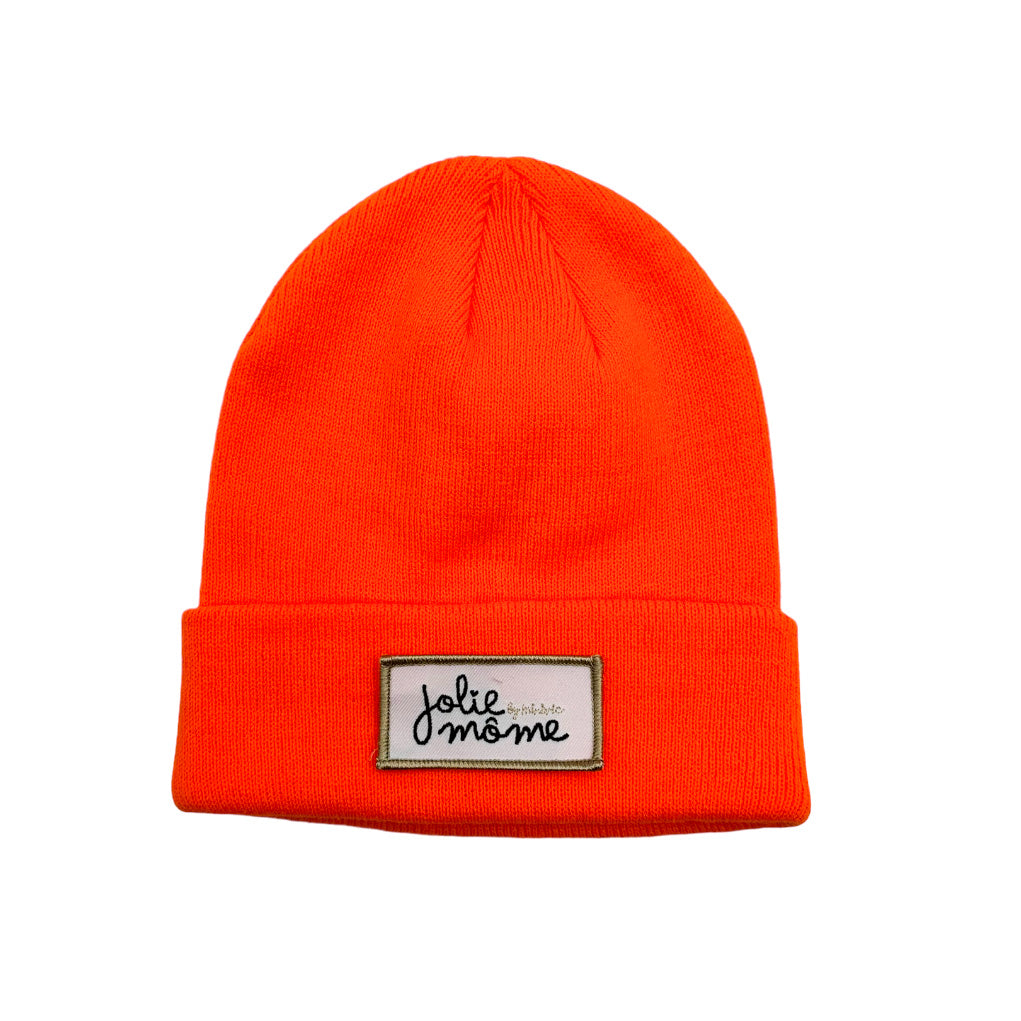 BONNET ADULTE ECUSSON - Orange Flash