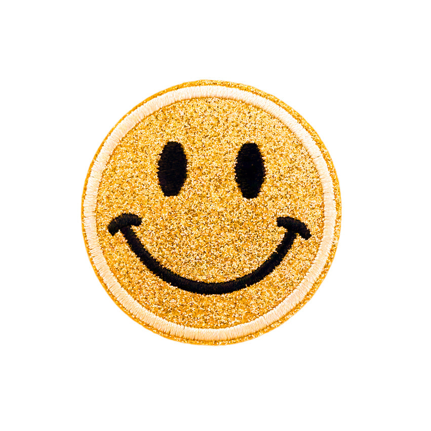 Smiley paillettes jaune - ÉCUSSON