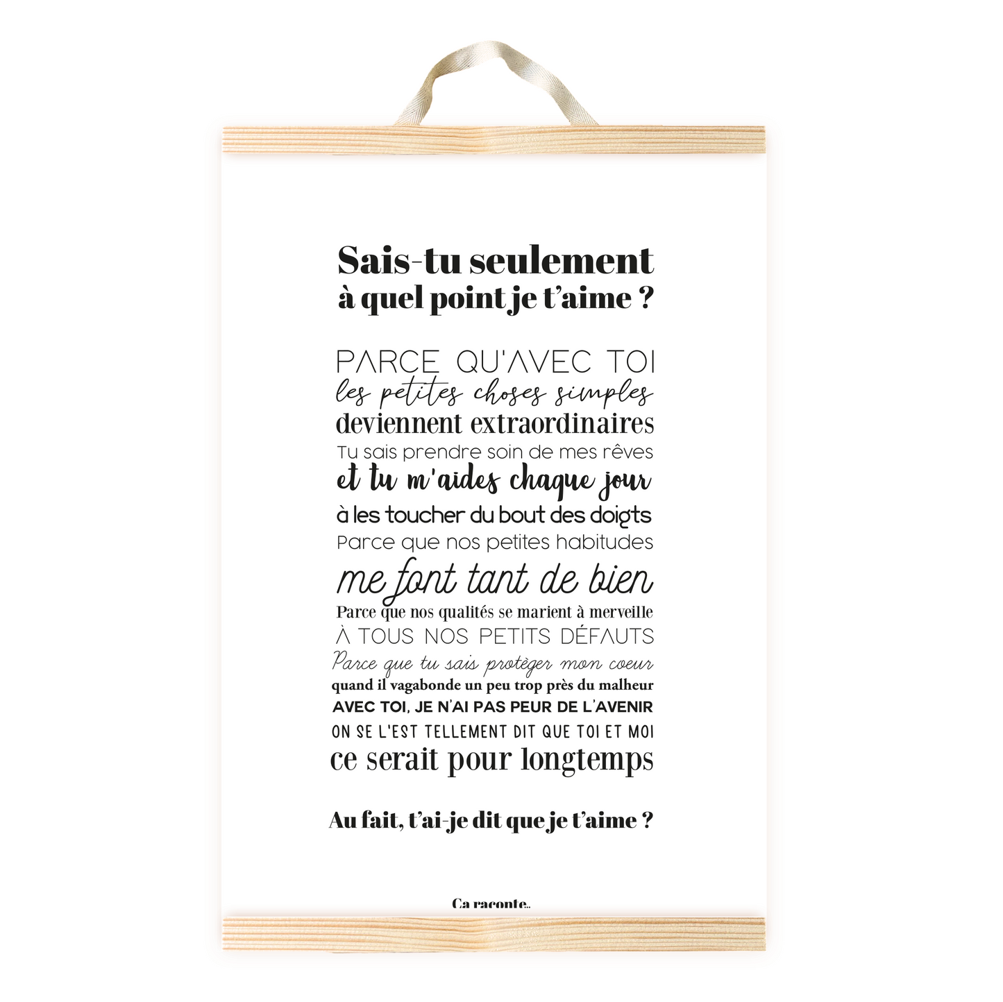 SAIS-TU SEULEMENT (50X75) - Poster