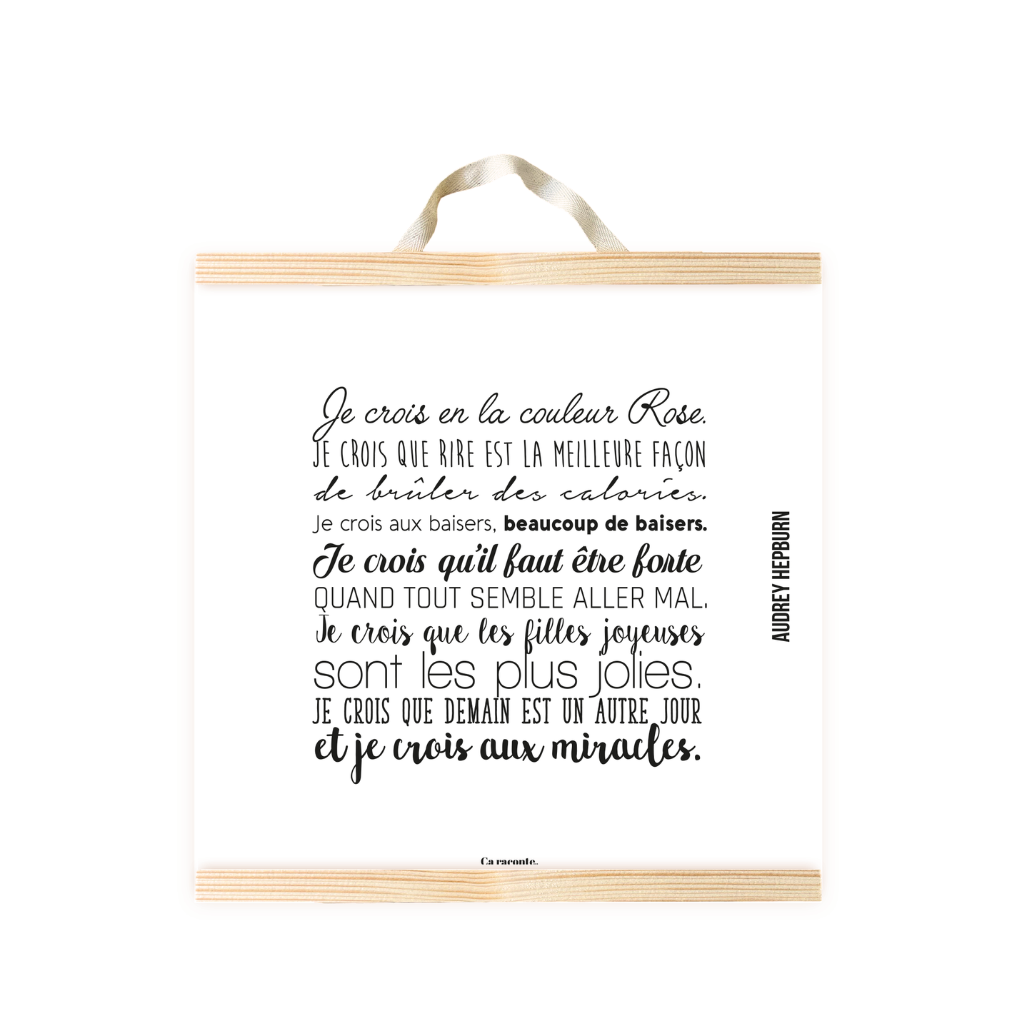 JE CROIS EN LA COULEUR ROSE (50X50) - Poster