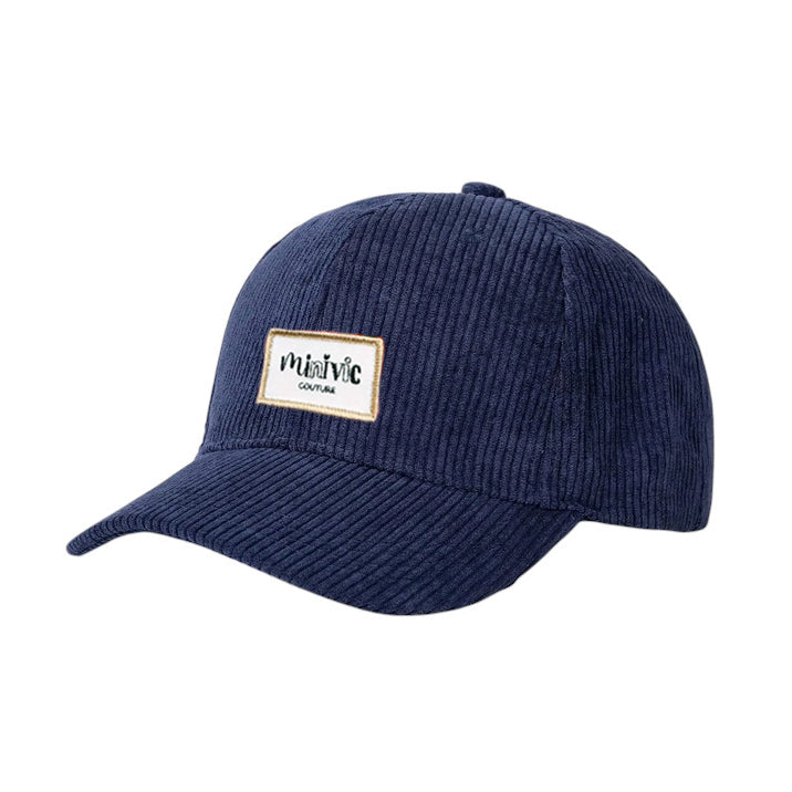 CASQUETTE - Velour côtelé Bleu marine