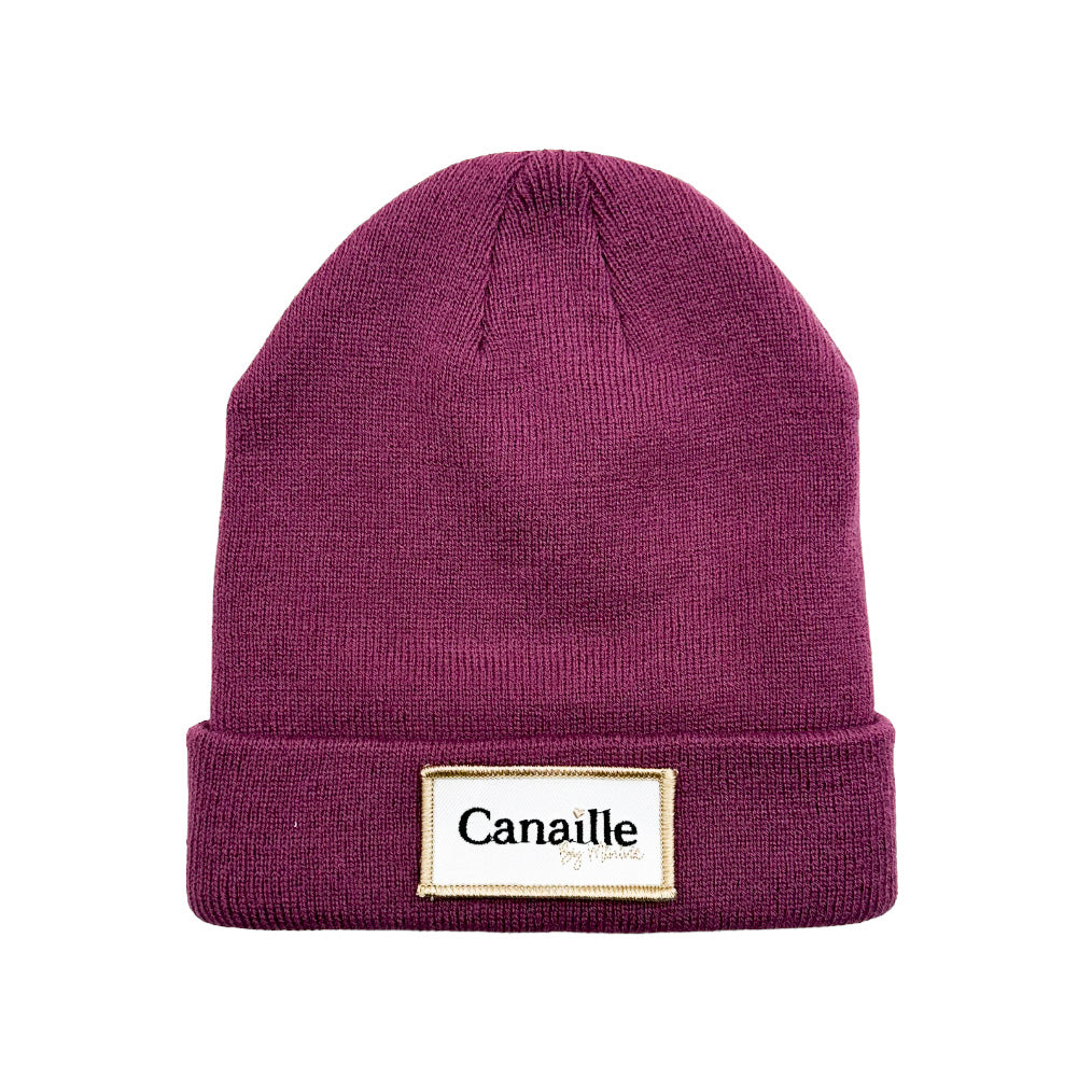 BONNET ADULTE ECUSSON - Prune