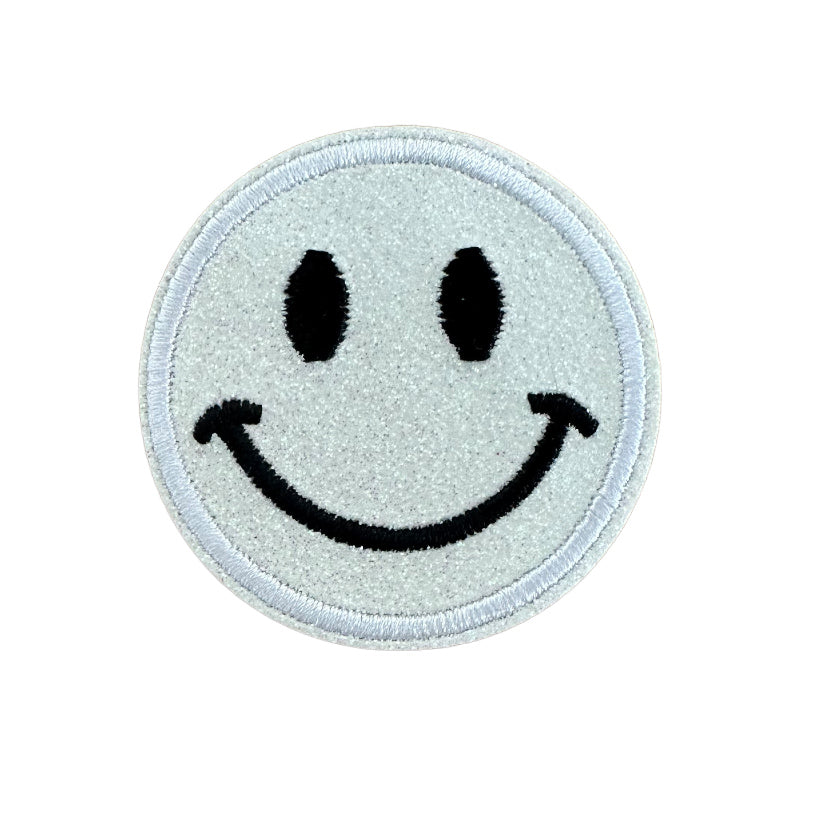 Smiley paillettes nacre - ÉCUSSON