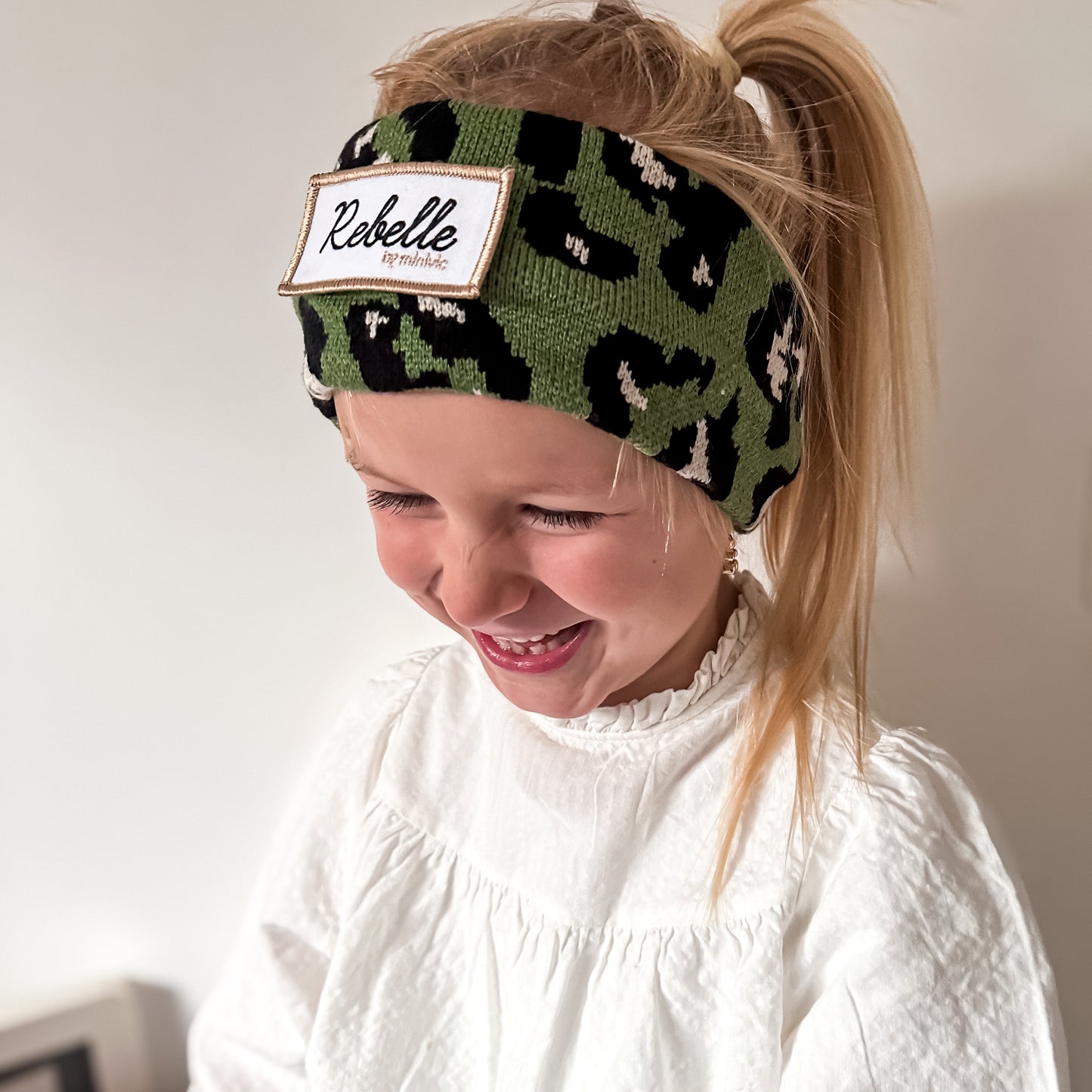 BANDEAU MAILLE LEOPARD - Vert