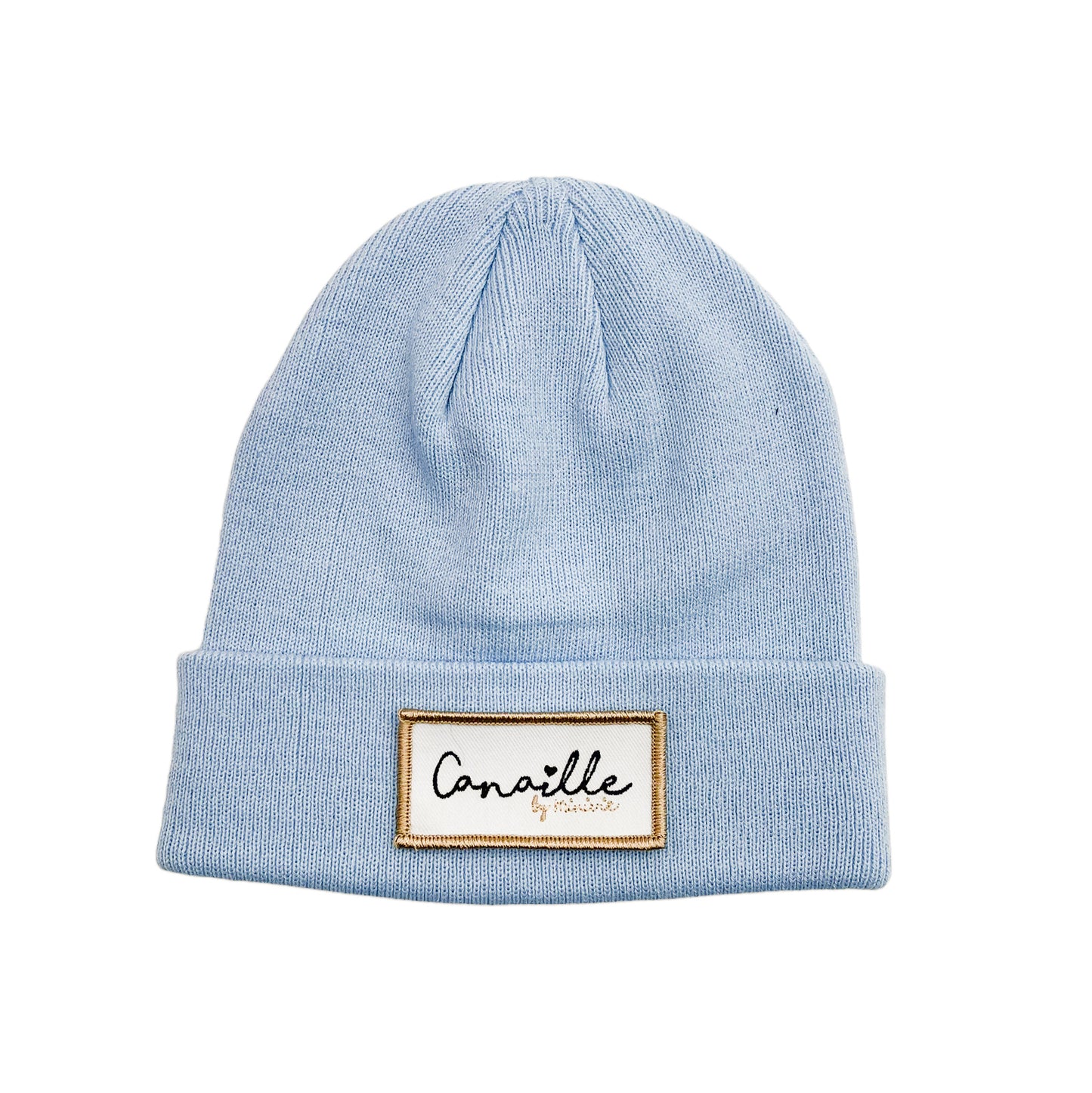 BONNET ADULTE ECUSSON - Bleu ciel