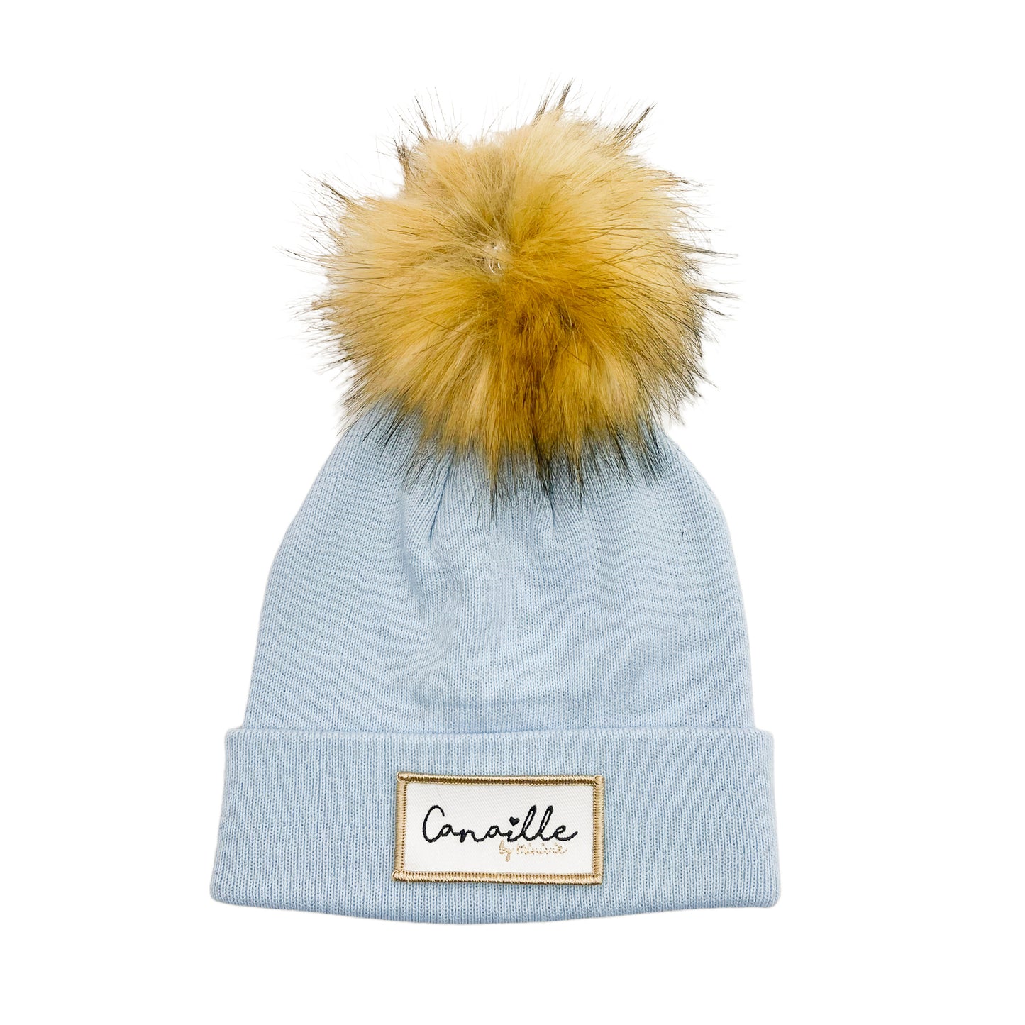 BONNET ADULTE ECUSSON - Bleu ciel