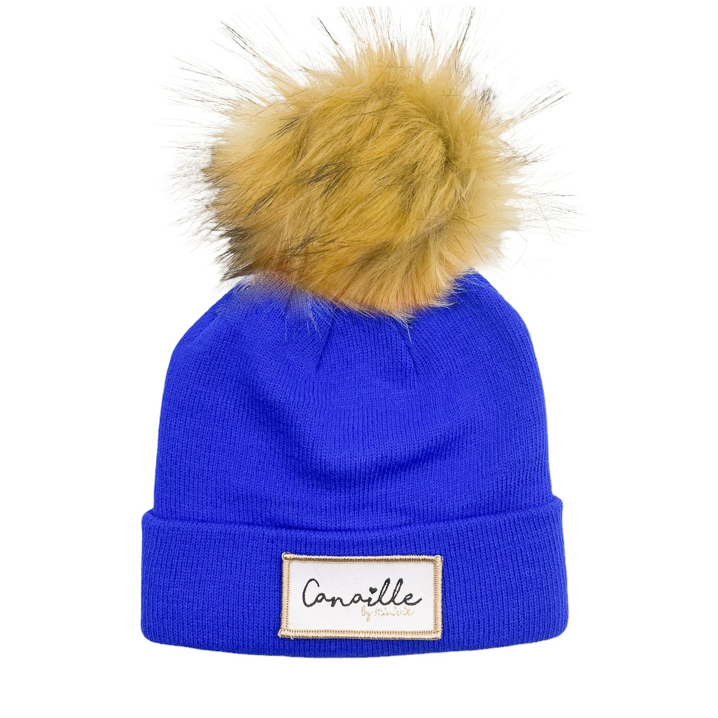 BONNET ADULTE ECUSSON - Bleu roi
