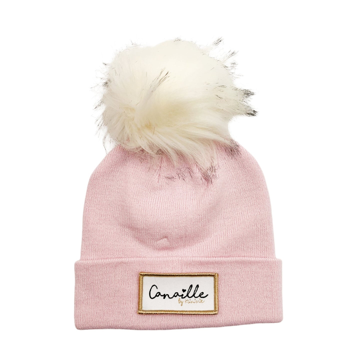 BONNET ADULTE ECUSSON - Rose pâle