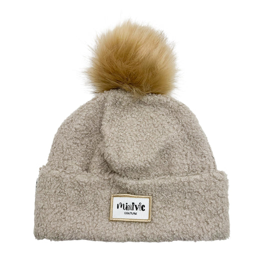 BOUCLETTE BEIGE - Bonnet avec bord