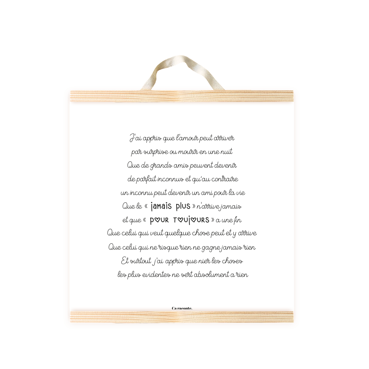 J'AI APPRIS (50X50) - Poster*
