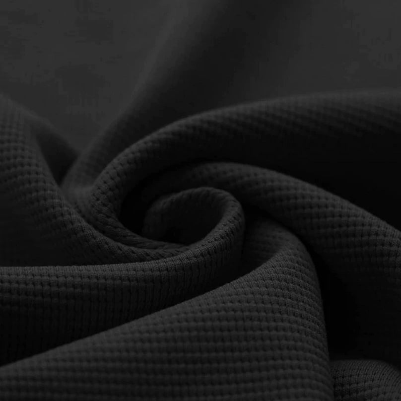 JERSEY GAUFRE NOIR - Bandeau