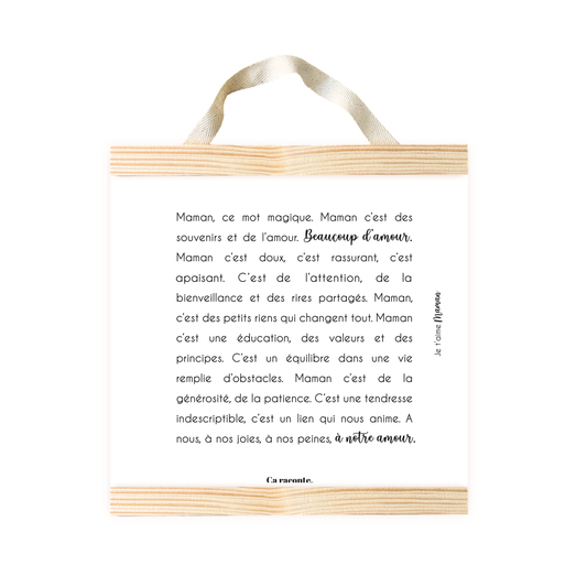 MAMAN MOT DOUX (25x25) - Poster