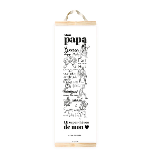 MON PAPA MARVEL (25x75) - Poster