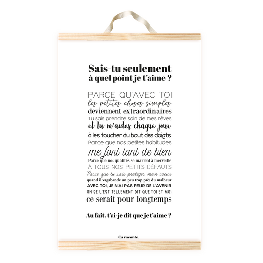 SAIS-TU SEULEMENT (50X75) - Poster