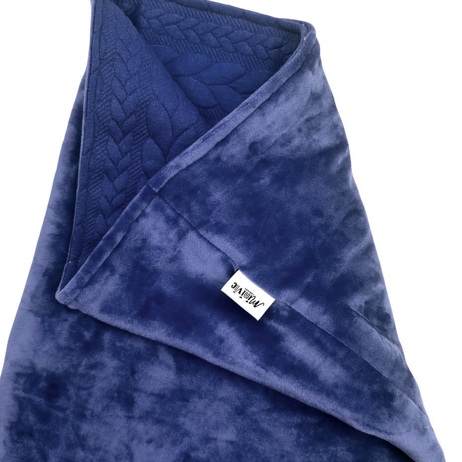 VELOUR BLEU MARINE  - Snood