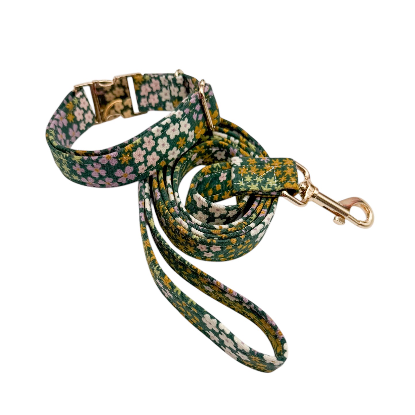 FLOWERS KAKI - Collier & laisse