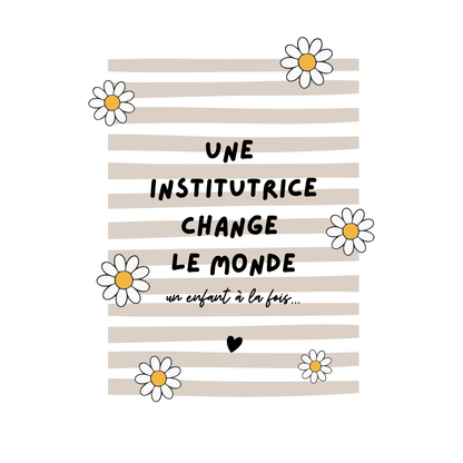 Tshirt institutrice modèle 8 - TSHIRT