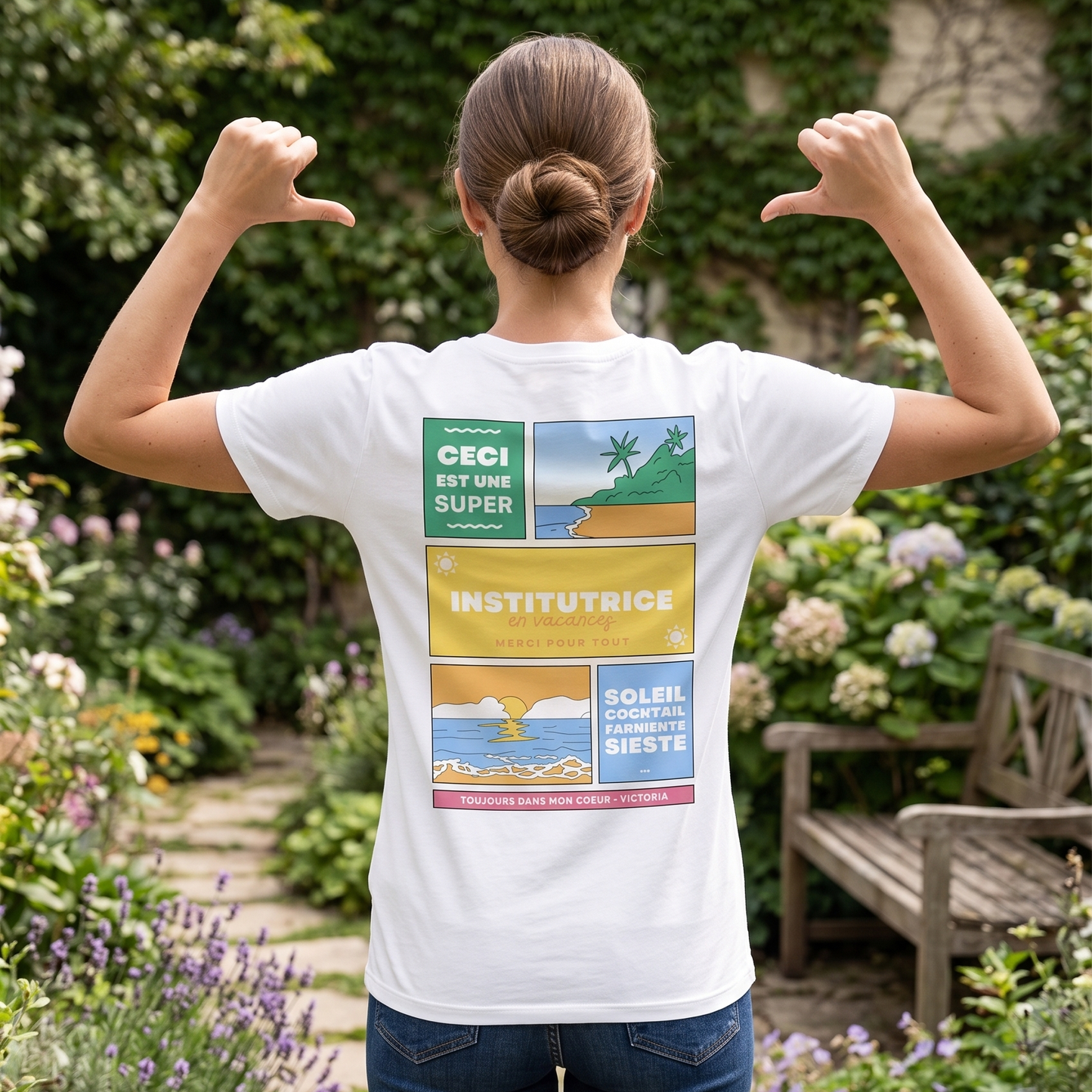 Tshirt institutrice modèle 2 - TSHIRT