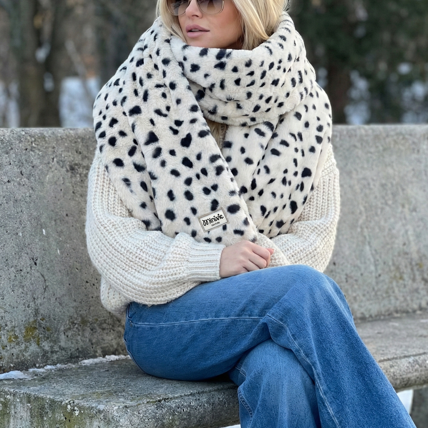 DALMAFUR - Echarpe XXL