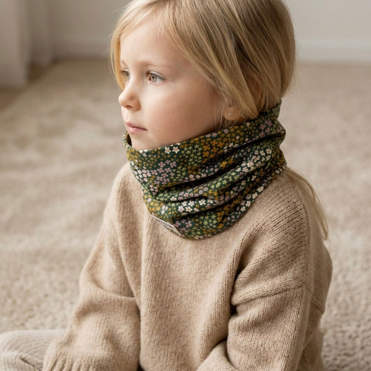 FLOWERS KAKI - Snood