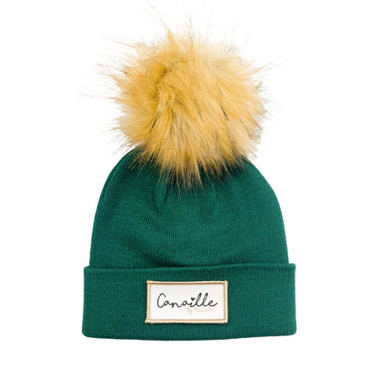BONNET ADULTE ECUSSON - Vert sapin