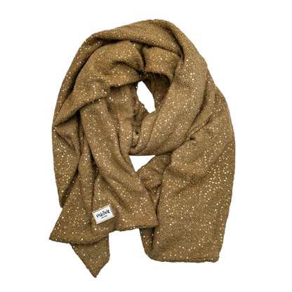 BOUCLETTE PAILLETTE CAMEL - Echarpe XXL