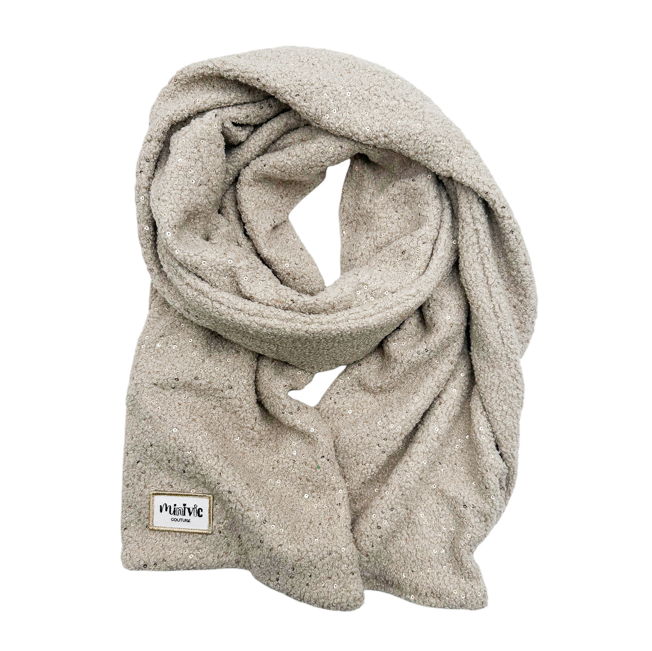 BOUCLETTE PAILLETTE BEIGE - Echarpe enfant