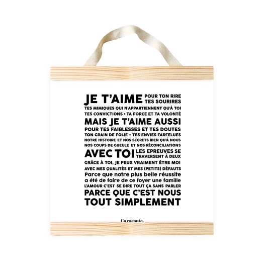 JE T'AIME (25X25) - Poster