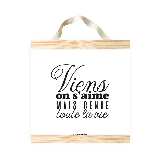 VIENS ON S'AIME (25X25) - Poster